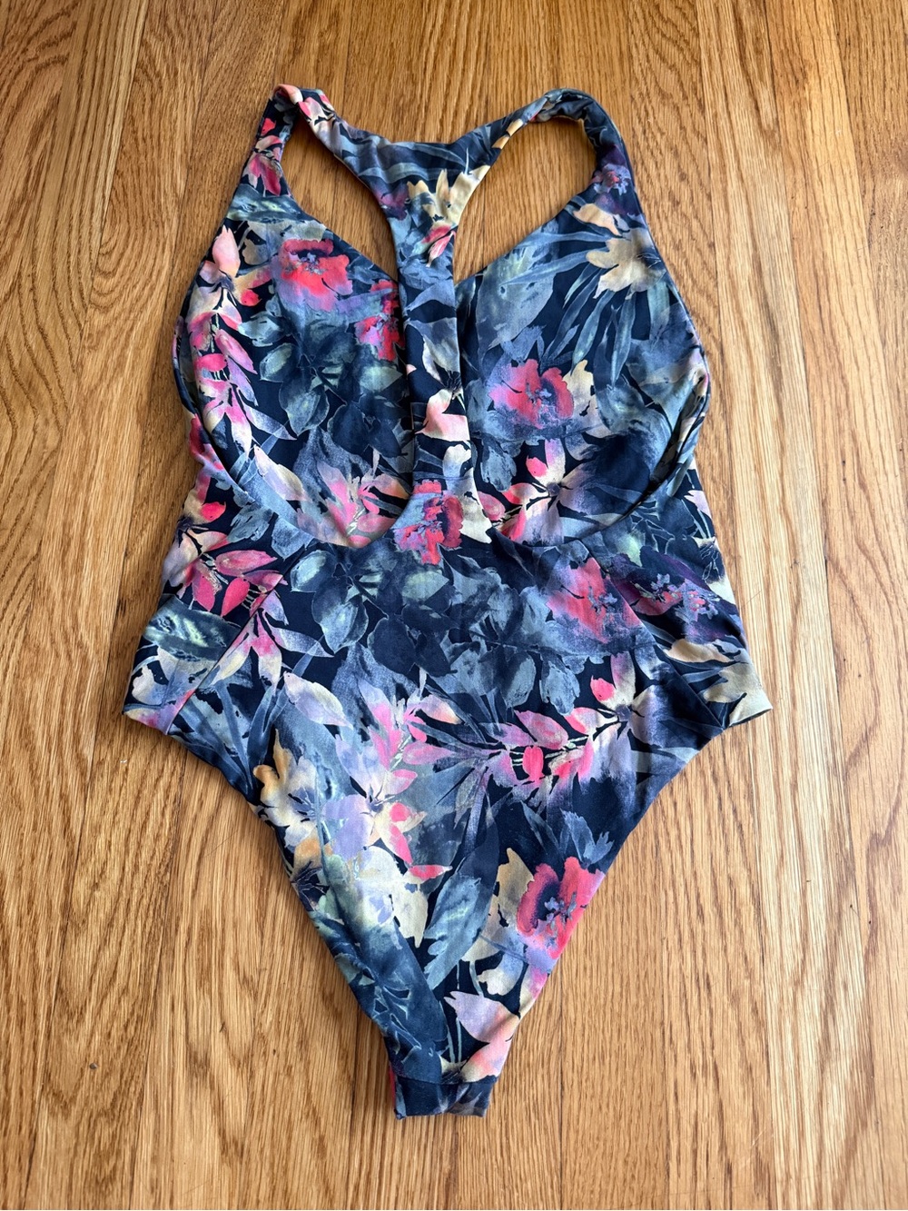 Boys + Arrows black floral Beck one piece swim bathing suit Medium - Picture 2 of 5